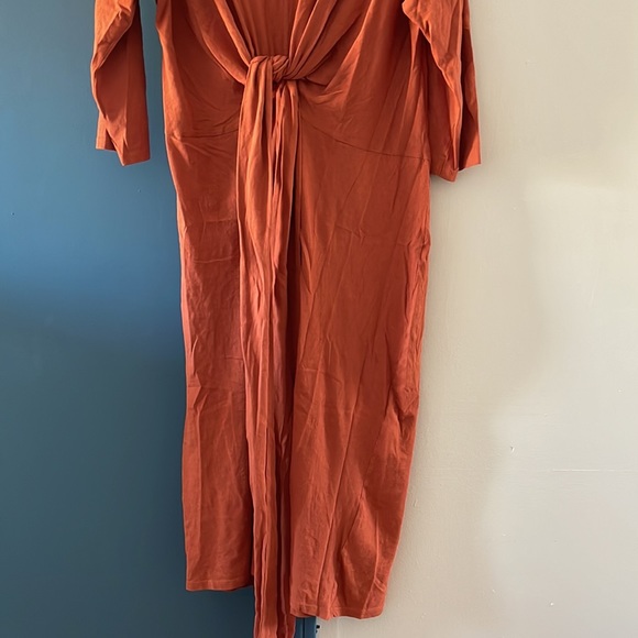 ZARA BASIC Front Tie Dress - Picture 5 of 7